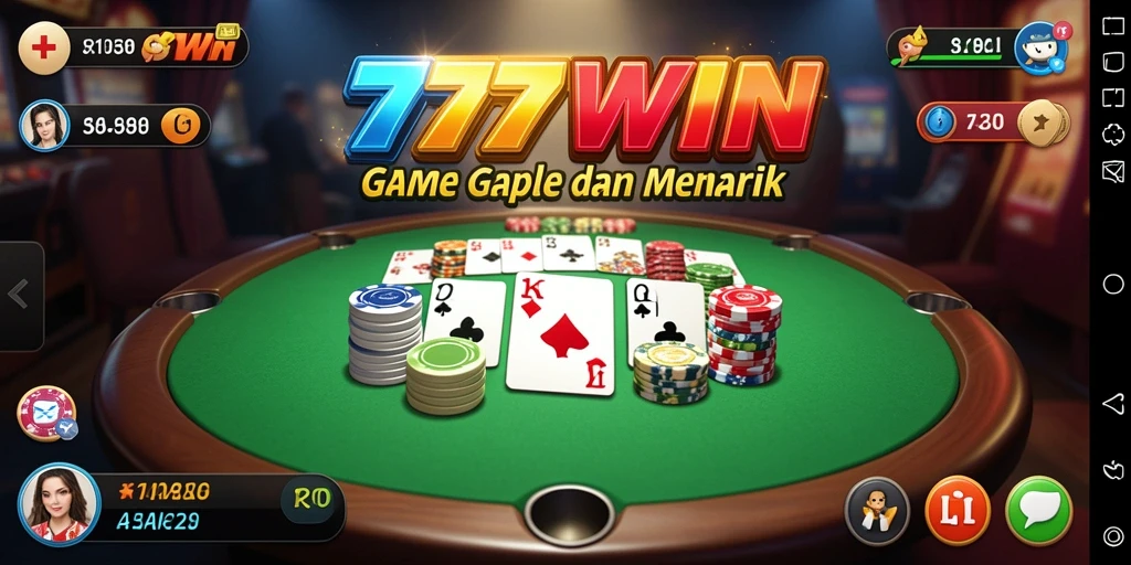 Screenshot utama permainan Gaple yang menampilkan aksi seru.