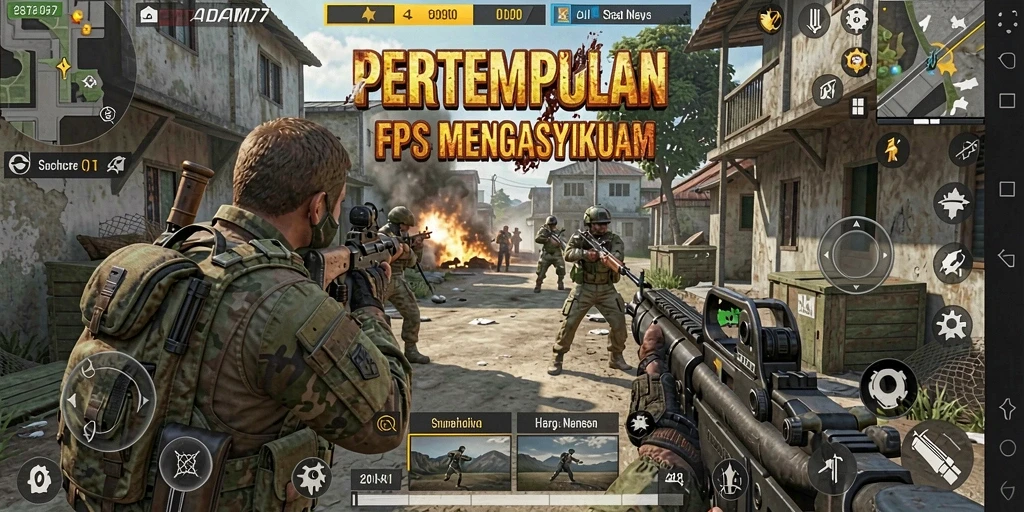 Tampilan gameplay seru dan dinamis dari ADAM77.