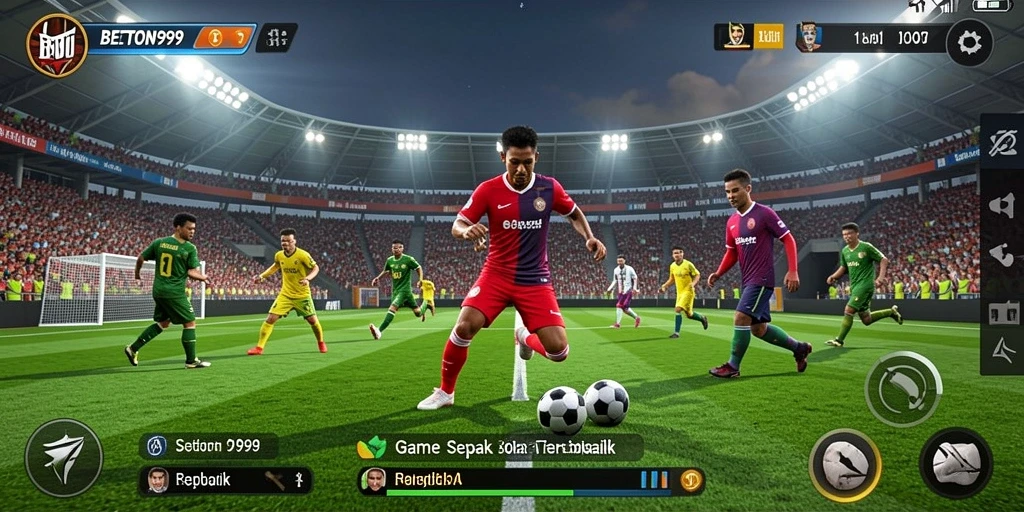 Tangkapan layar dari BETON999 menampilkan pertandingan sepak bola yang mendebarkan.