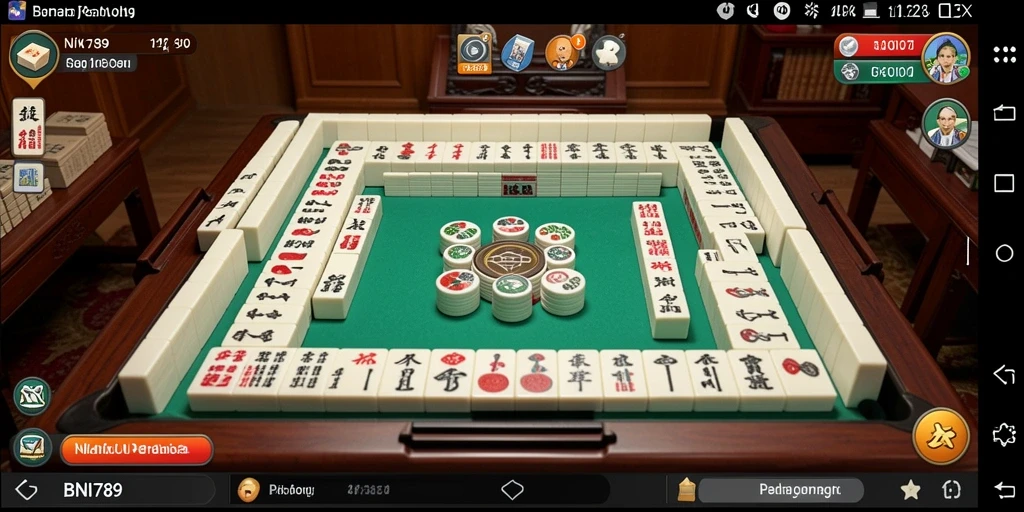 Tampilan gameplay seru dari BNI789 yang penuh tantangan Mahjong.