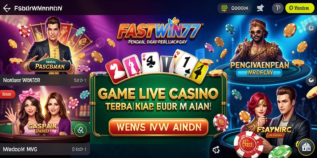 Tampilan menarik gameplay Live Casino FASTWIN77.