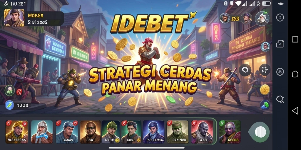 Screenshot utama dari gameplay IDEBET yang menunjukkan elemen strategi.
