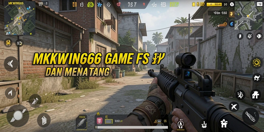 Screenshot gameplay MKWIN666 menampilkan aksi tembak-menembak yang intens.