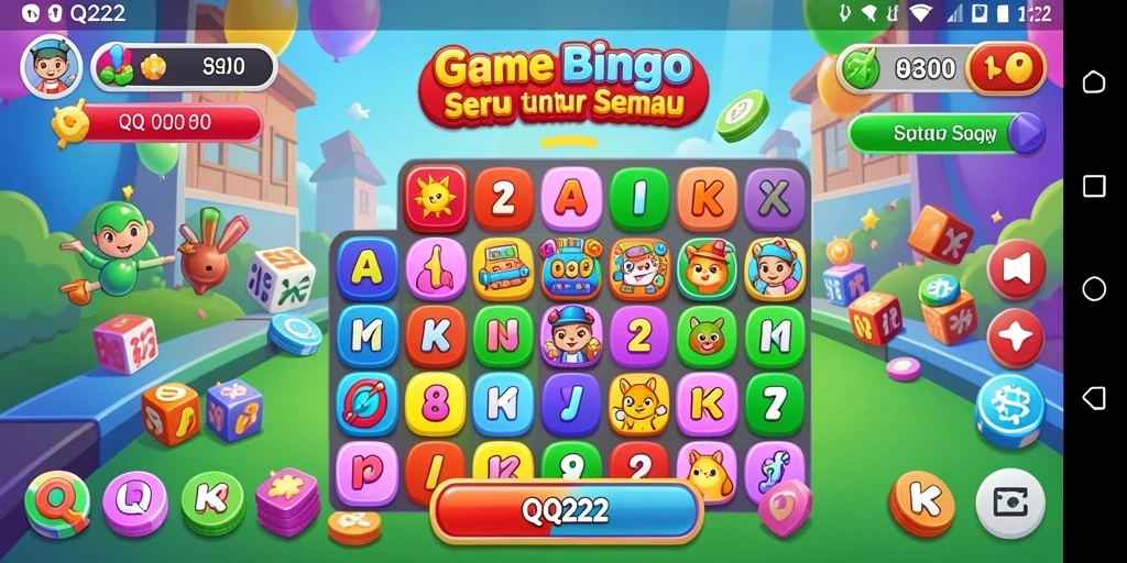 Tampilan gameplay Bingo yang seru dalam QQ222.