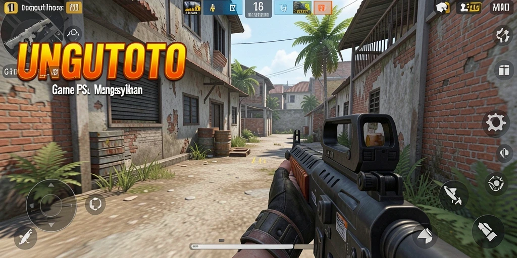 Tampilan gameplay seru dalam UNGUTOTO dengan pertempuran yang mendebarkan.