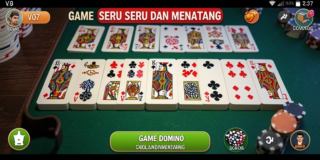 Tampilan gameplay V07 yang menarik dalam permainan Domino.
